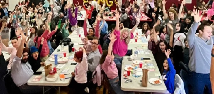 Families cheering at Connors Family Bingo Night