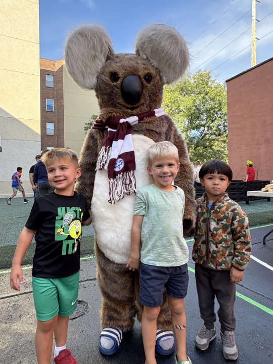 Kids with the Connors Koala mascot