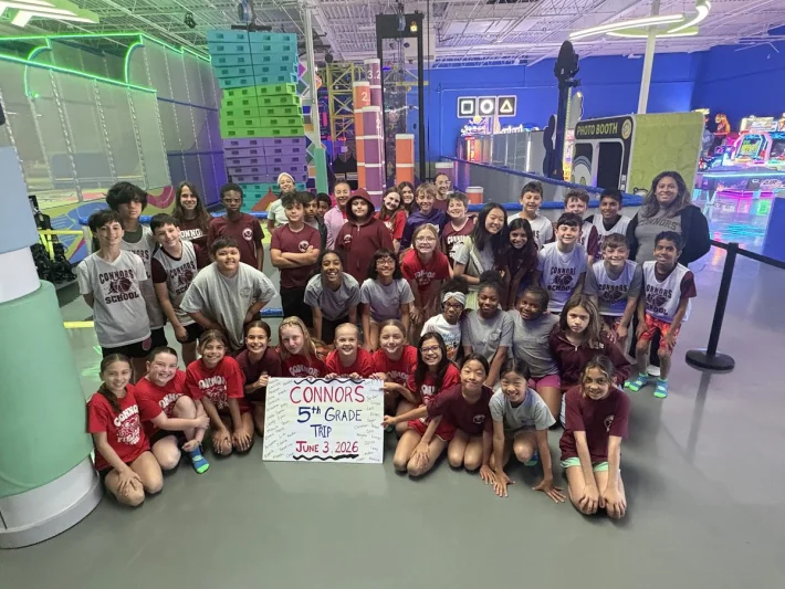 Connors 5th graders on their end-of-year class trip