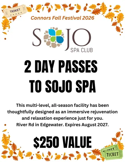 Two day passes to SoJo Spa Club, a $250 value.